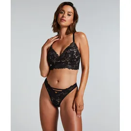 Hunkemöller Bügelloser BH "Gepolsterter bügelloser BH Andrea", Damen, Gr. 75C, Cup C, schwarz, 75% Polyamid, 18% Polyester, 7% Elasthan, BHs