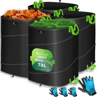 Kesser KESSER® Pop-Up-Gartensack Laubsack Gartenabfallsack inkl. Handschuhe Selbststehend mit