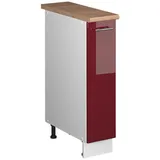 Vicco Apothekerschrank Bordeaux Hochglanz/Weiß 20 x 60 x 82 cm Rot/Weiß