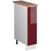 Vicco Apothekerschrank Bordeaux Hochglanz/Weiß 20 x 60 x 82 cm Rot/Weiß