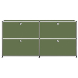 USM Sideboard olivgrün, Designer Prof. Fritz Haller, 74x153x38 cm