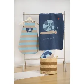 David Fussenegger Fussenegger Babydecke 'Schnecke' inkl. Stick samtblau