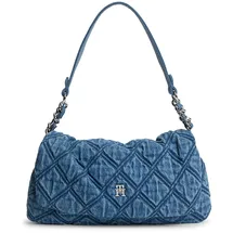 Tommy Hilfiger Feminine Schultertasche Baumwolle/Synthetik Blue