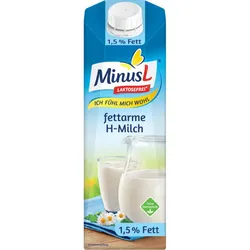Minus L fettarme haltbare Milch 1,5% laktosefrei 1L