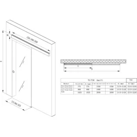 doporro Amalfi TS11H rechts 90 x 215 cm ESG-Sicherheitsglas