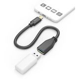 Hama USB-Adapterkabel OTG USB-C-Stecker - USB-A-Buchse 15cm schwarz