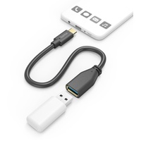 Hama USB-Adapterkabel OTG USB-C-Stecker - USB-A-Buchse 15cm schwarz