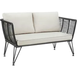TecTake GmbH Garten-Loungeset Sundo im Rope-Design mit Polyrattan