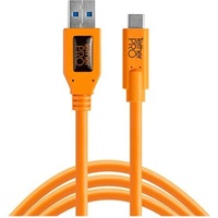 Tether Tools TetherPro USB-Datenkabel für USB 3.0 an USB-C - 4,6 Meter Länge, gerader Stecker orange