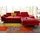 Cotta Ecksofa "Driver L-Form", rot, B:268cm H:73cm T:169cm, LEDER BEEFY (ein abgedecktes Spalt-Rindsleder) im Sitz und Rücken (Korpus in Kunstleder);Luxus-Kunstleder;Kunstleder SOFTLUX;NaturLEDER (echtes Rindsleder), Rückseite mit schwarzem Spannstoff bezogen,
