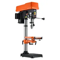 SucceBuy 304,8 mm Tischbohrmaschine, 750 W, Säulenbohrmaschine mit variabler Drehzahl von 340–2200 U/min, neigbarem Arbeitstisch von 0–45°, L...