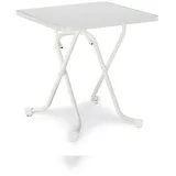 BEST Freizeitmöbel Scherenklapptisch 67 x 67 x 73 cm weiß
