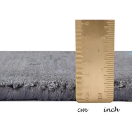 Tom Tailor Shine uni Kurzflorteppich 50 x 80 cm anthrazit