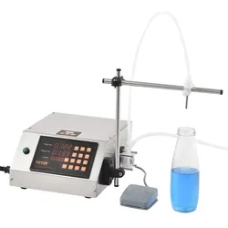 VEVOR Flüssigkeitsfüllmaschine, 5–650 ml Füllkapazität, automatische Flaschenfüllmaschine, Abfüllmaschine, Peristaltikpumpe, digitale Steuerung für Milch, Wasser, Wein, Getränke, Sojasauce (einzelne D