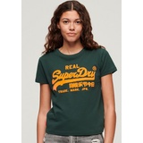 Superdry Kurzarmshirt »NEON VL GRAPHIC FITTED TEE«, Gr. L, Enamel Green, , 82356309-L