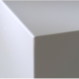 Muenkel design prism 460 L [Elektrokamin Opti-myst, dreiseitige Sicht]: Weiß (warm) - Mit Heizung