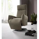 sit&more Relaxsessel Kobra Kunstleder 71 x 110 x 82 cm grau mit Motor und Aufstehhilfe