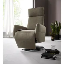 sit&more Relaxsessel Kobra Kunstleder 71 x 110 x 82 cm grau mit Motor und Aufstehhilfe