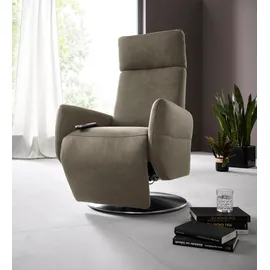 sit&more Relaxsessel Kobra Kunstleder 71 x 110 x 82 cm grau mit Motor und Aufstehhilfe
