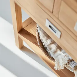 Tikamoon Konsole Kommode massivholz Highboard Teak Natur unbehandelt massiv NEU