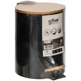 JJA 5five - abfalleimer Soft Close Metall 3l lea schwarz marmoreffekt