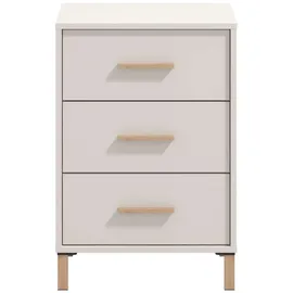 Home Affaire »Belfort Nachtschrank Nachttisch Made in Europe« mit 2 oder 3 Schubladen, FSC®-zertifizierter, Trendfarbe cashmere, weiß