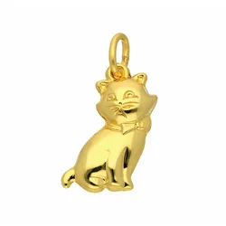 Ketten-Anhänger ADELIA ́S "Damen Goldschmuck 585 Gold Anhänger Katze", gold, Schmuckanhänger, Damen, Gelbgold 585, 585 Gold Goldschmuck für Damen