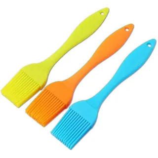 DHliIQQ 1 x Silikon-Ölpinsel, zufällige Farbe, Hochtemperatur-Pinsel, flüssigkeitsbeständig, Öl, Schlieren, Gebäcköl, N6T1 Brotpinsel, Kochen