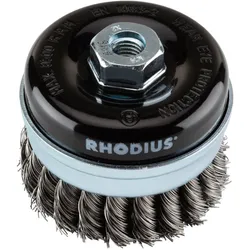 RHODIUS Topfbürste STBZ | Ø 80 x 20 x M14 gezopft | 353011