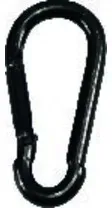 PÖSAMO Feuerwehr-Karabinerhaken gelb-Zn 80x 8mm