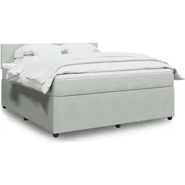 vidaXL Boxspringbett 180 x 200 cm Hellgrau