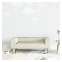 vidaXL Kindersofa Creme 70x45x26,5 cm Samt