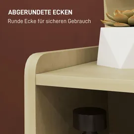 Homcom Nachttisch, Natur, Holzwerkstoff, 40x60x30 cm, Schlafzimmer, Nachttische