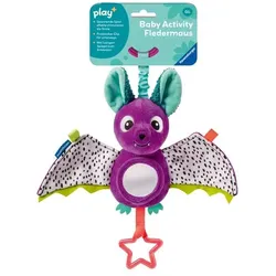 Ravensburger 12034051 Play+ Baby Activity-Fledermaus, Baby-Spielzeug ab 0 Monate, Kinderwagenspielzeug, Plüschtier