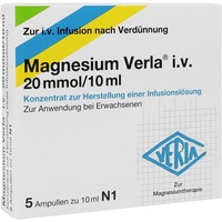 Verla-Pharm Arzneimittel GmbH & Co. KG Magnesium Verla i.v. 20 Mmol/10 Ml K.z.h.e.inf.lsg