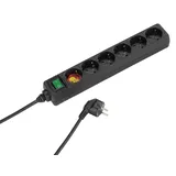 Vivanco Steckdosenleiste 1,4 m Schwarz 6 St.