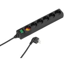 Vivanco Steckdosenleiste 1,4 m Schwarz 6 St.