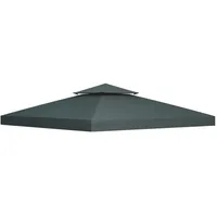 Outsunny Ersatzdach für Pavillon 3x3 m 3 x 3 m Grau