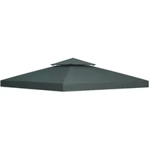 Outsunny Ersatzdach für Pavillon 3x3 m 3 x 3 m Grau