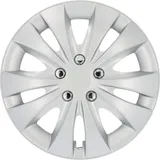 CARTREND Radzierblenden Storm 35 cm (14 Zoll) silber 4 Stück