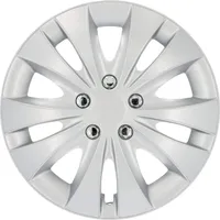CARTREND Radzierblenden Storm 35 cm (14 Zoll) silber 4 Stück