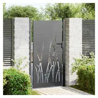 vidaXL Gartentor 105 x 75 cm Schwarz/Cortenstahl