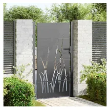 vidaXL Gartentor 105 x 75 cm Schwarz/Cortenstahl
