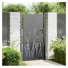 vidaXL Gartentor 105 x 75 cm Schwarz/Cortenstahl