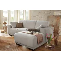 Ecksofa HOME AFFAIRE "BORNHOLM L-Form mit Recamiere, Maße B/T/H: 234/162/85 cm", beige, B:234cm H:85cm T:162cm, 100% Polyester, Sofas, Recamiere links oder rechts bestellbar, Wellenfederung, inkl. 2 Kissen, Topseller