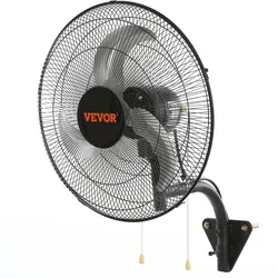 VEVOR Wandventilator, 44,45 cm Wandventilator 4000 CFM, 3 Geschwindigkeiten, Wohn- und Gewerbeventilator zur Kühlung von Lagerhäusern, Gewächshäusern, Werkstätten, Terrassen und Kellern, Schwarz