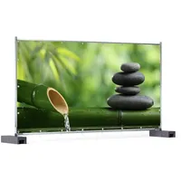 Wallario Sichtschutzzaunmatten Steinstapel und Bambus auf dem Wasser grün 340 cm x 173 cm