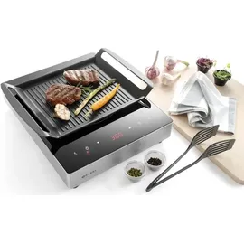 HENDI Grillplatte 39 x 26 cm Aluminium schwarz