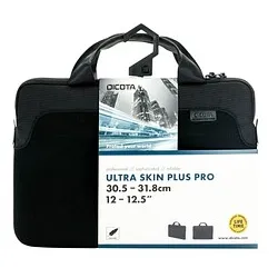 DICOTA Laptoptasche Ultra Skin Plus Recycling-PET schwarz D31101 bis 31,8 cm (12,5 Zoll)