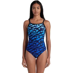 Arena Damen Surfs Up Badeanzug Lightdrop Back Schwarz-Schwarz Multi 36